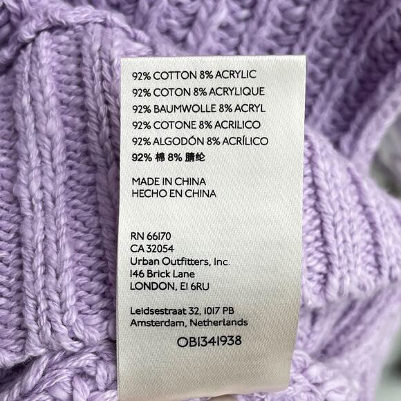 Free People Oversized Sweater Sunset V Neck Ribbed Pullover Lavender Purple Sz S - Picture 11 of 13